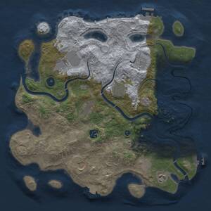 Thumbnail Rust Map: Procedural Map, Size: 3600, Seed: 6262468, 15 Monuments