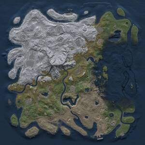 Thumbnail Rust Map: Procedural Map, Size: 5100, Seed: 849292036, 17 Monuments