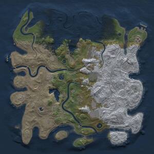 Thumbnail Rust Map: Procedural Map, Size: 4250, Seed: 1611826198, 17 Monuments