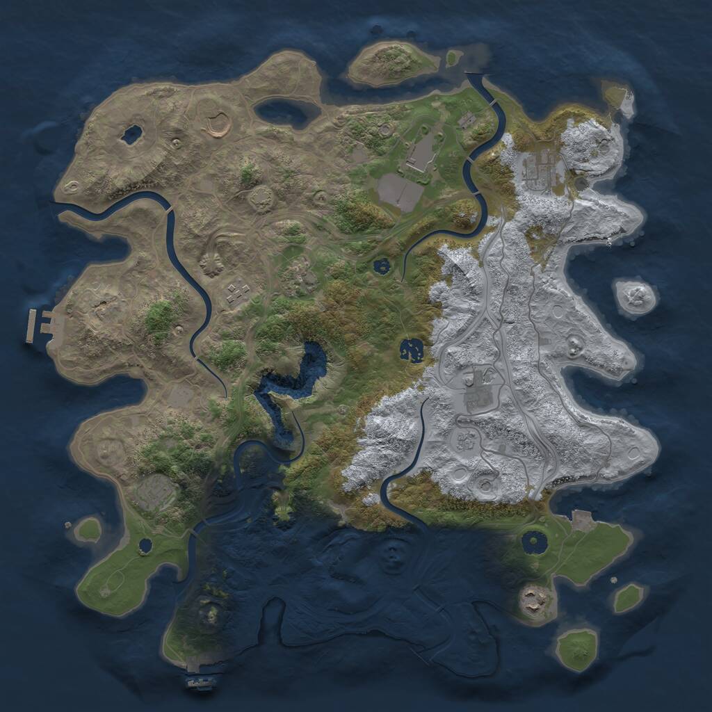 Rust Map: Procedural Map, Size: 4250, Seed: 440204465, 15 Monuments