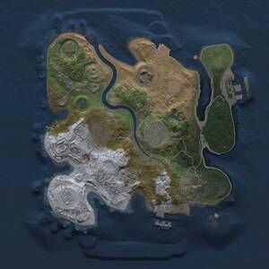 Thumbnail Rust Map: Procedural Map, Size: 2500, Seed: 2614451, 12 Monuments