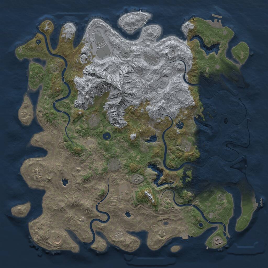 Rust Map: Procedural Map, Size: 5204, Seed: 2138, 17 Monuments