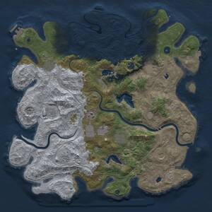 Thumbnail Rust Map: Procedural Map, Size: 4500, Seed: 206131560, 16 Monuments