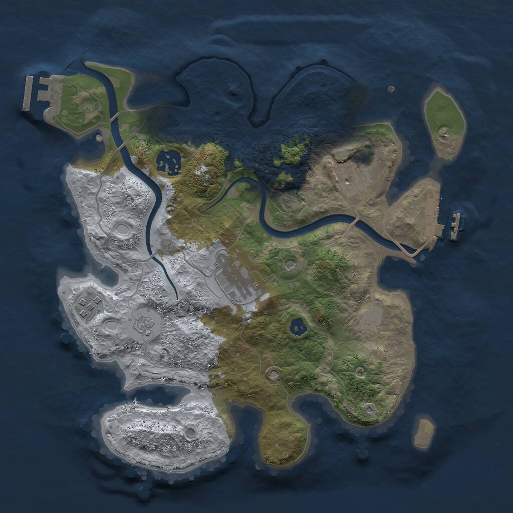 Rust Map: Procedural Map, Size: 2950, Seed: 408268347, 10 Monuments