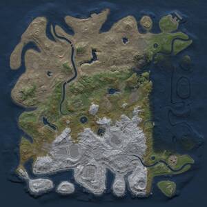 Thumbnail Rust Map: Procedural Map, Size: 4500, Seed: 1519079609, 17 Monuments