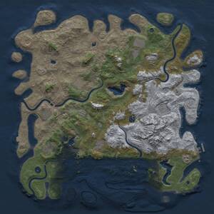 Thumbnail Rust Map: Procedural Map, Size: 5000, Seed: 940676748, 17 Monuments