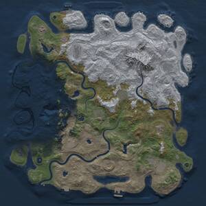 Thumbnail Rust Map: Procedural Map, Size: 5000, Seed: 657313385, 17 Monuments