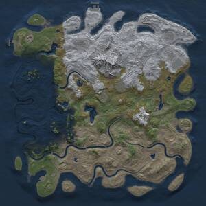 Thumbnail Rust Map: Procedural Map, Size: 5000, Seed: 257863157, 17 Monuments