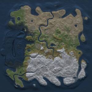 Thumbnail Rust Map: Procedural Map, Size: 4500, Seed: 1994568797, 17 Monuments