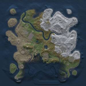 Thumbnail Rust Map: Procedural Map, Size: 3500, Seed: 8900, 14 Monuments