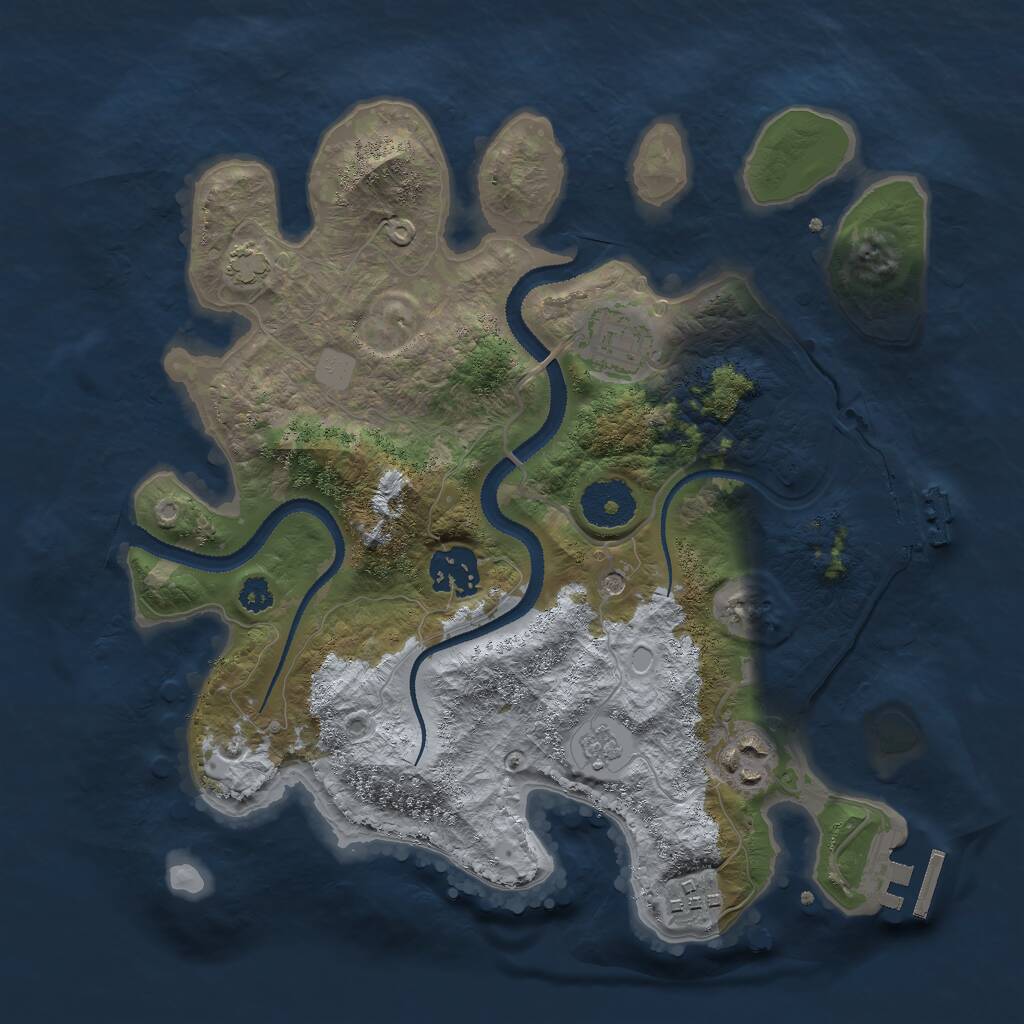Rust Map: Procedural Map, Size: 3000, Seed: 186004066, 10 Monuments