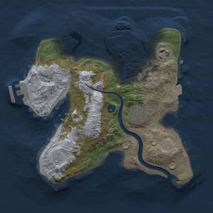 Thumbnail Rust Map: Procedural Map, Size: 2500, Seed: 352865439, 7 Monuments