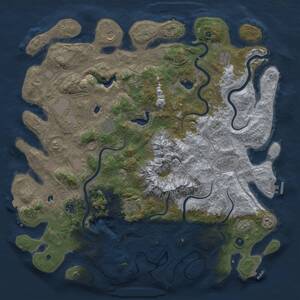 Thumbnail Rust Map: Procedural Map, Size: 5000, Seed: 927499, 17 Monuments
