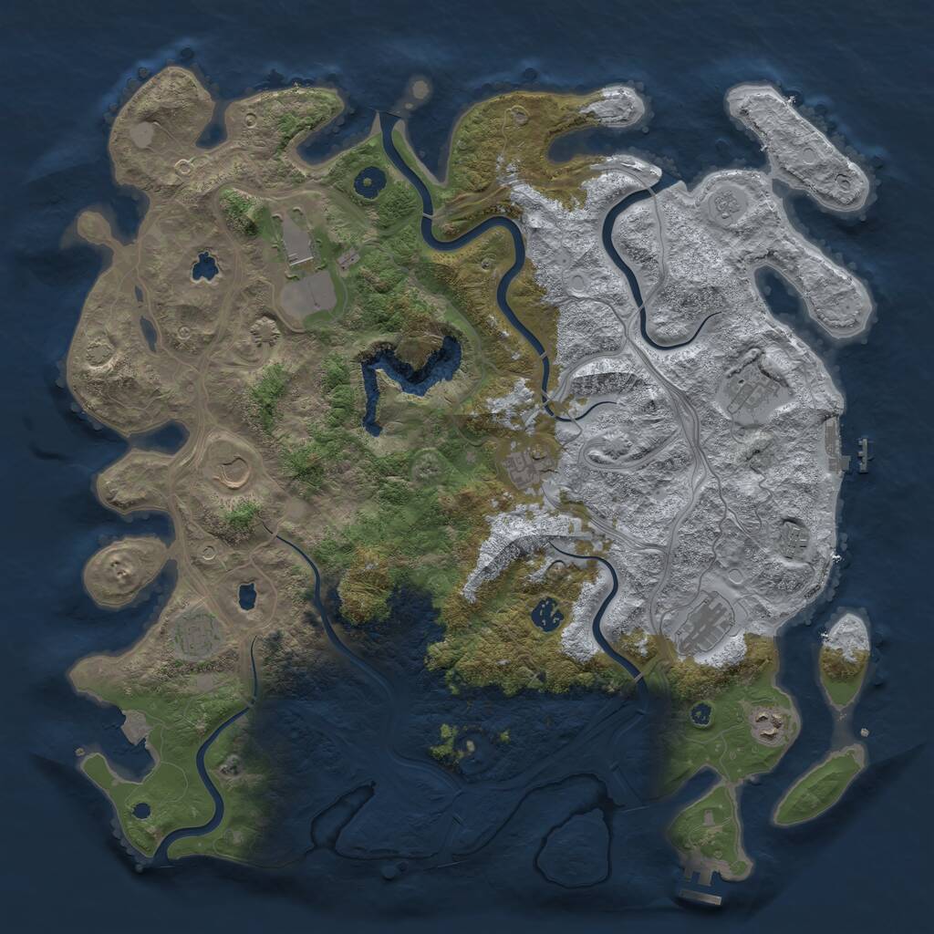Rust Map: Procedural Map, Size: 4500, Seed: 171783639, 15 Monuments