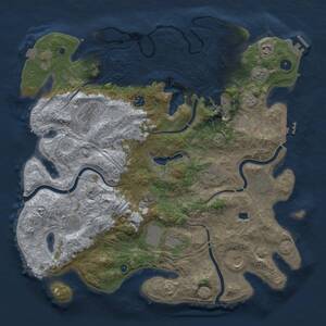 Thumbnail Rust Map: Procedural Map, Size: 4300, Seed: 1285563513, 17 Monuments