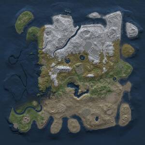 Thumbnail Rust Map: Procedural Map, Size: 4000, Seed: 18810, 15 Monuments