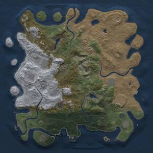 Thumbnail Rust Map: Procedural Map, Size: 4500, Seed: 663047161, 17 Monuments