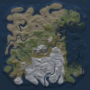 Thumbnail Rust Map: Procedural Map, Size: 5000, Seed: 337823298, 17 Monuments