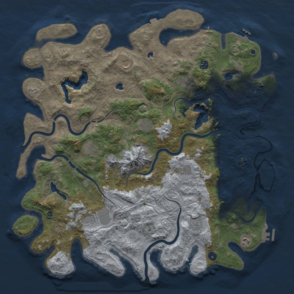 Rust Map: Procedural Map, Size: 5000, Seed: 337823298, 17 Monuments