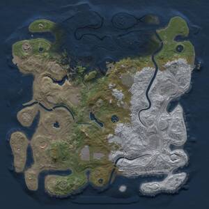Thumbnail Rust Map: Procedural Map, Size: 4250, Seed: 520952349, 17 Monuments