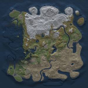 Thumbnail Rust Map: Procedural Map, Size: 4250, Seed: 858076807, 17 Monuments