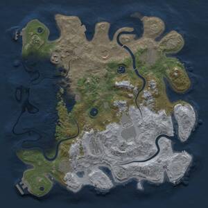 Thumbnail Rust Map: Procedural Map, Size: 3750, Seed: 812467542, 16 Monuments