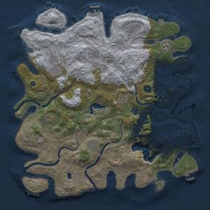 Thumbnail Rust Map: Procedural Map, Size: 4250, Seed: 1945273243, 16 Monuments