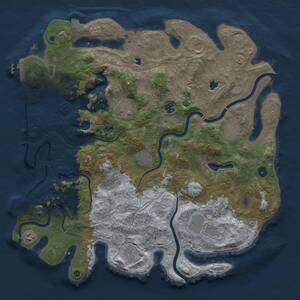 Thumbnail Rust Map: Procedural Map, Size: 4500, Seed: 431005355, 17 Monuments