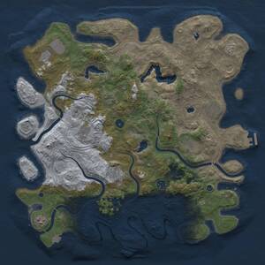 Thumbnail Rust Map: Procedural Map, Size: 4500, Seed: 1115499317, 16 Monuments