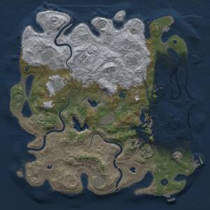 Thumbnail Rust Map: Procedural Map, Size: 4500, Seed: 585304181, 17 Monuments