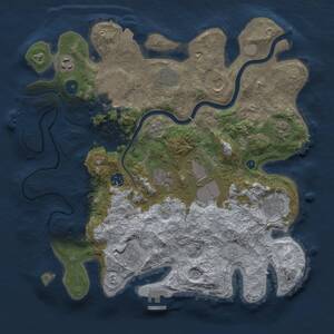 Thumbnail Rust Map: Procedural Map, Size: 3750, Seed: 1528675309, 17 Monuments