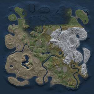 Thumbnail Rust Map: Procedural Map, Size: 4250, Seed: 619226446, 16 Monuments