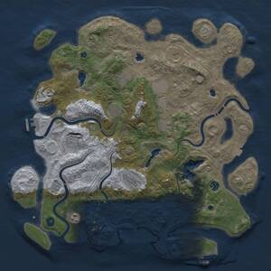 Thumbnail Rust Map: Procedural Map, Size: 4500, Seed: 270254582, 17 Monuments