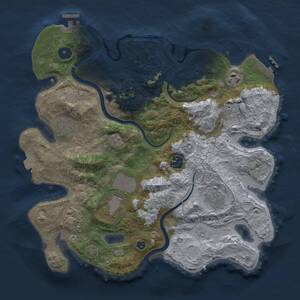 Thumbnail Rust Map: Procedural Map, Size: 3500, Seed: 231171966, 14 Monuments