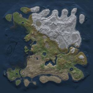 Thumbnail Rust Map: Procedural Map, Size: 4000, Seed: 597244594, 15 Monuments