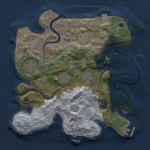 Thumbnail Rust Map: Procedural Map, Size: 3000, Seed: 810920905, 13 Monuments