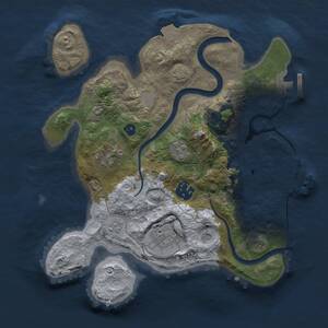 Thumbnail Rust Map: Procedural Map, Size: 2750, Seed: 327847579, 10 Monuments