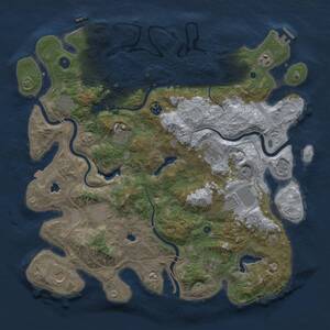 Thumbnail Rust Map: Procedural Map, Size: 4500, Seed: 865645378, 16 Monuments