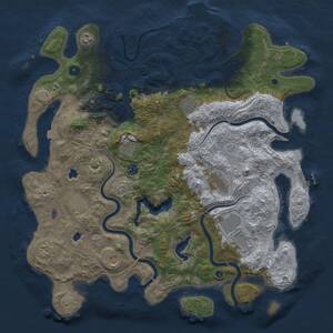 Thumbnail Rust Map: Procedural Map, Size: 4500, Seed: 1584541658, 16 Monuments