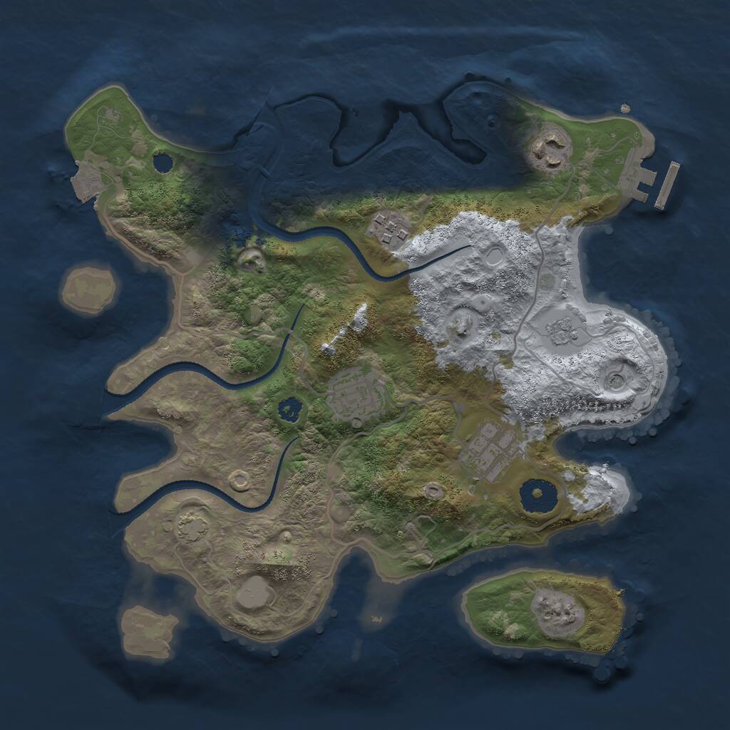 Rust Map: Procedural Map, Size: 3000, Seed: 914860485, 9 Monuments