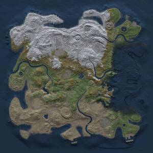 Thumbnail Rust Map: Procedural Map, Size: 4300, Seed: 565620475, 17 Monuments