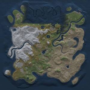 Thumbnail Rust Map: Procedural Map, Size: 4000, Seed: 1564436338, 16 Monuments