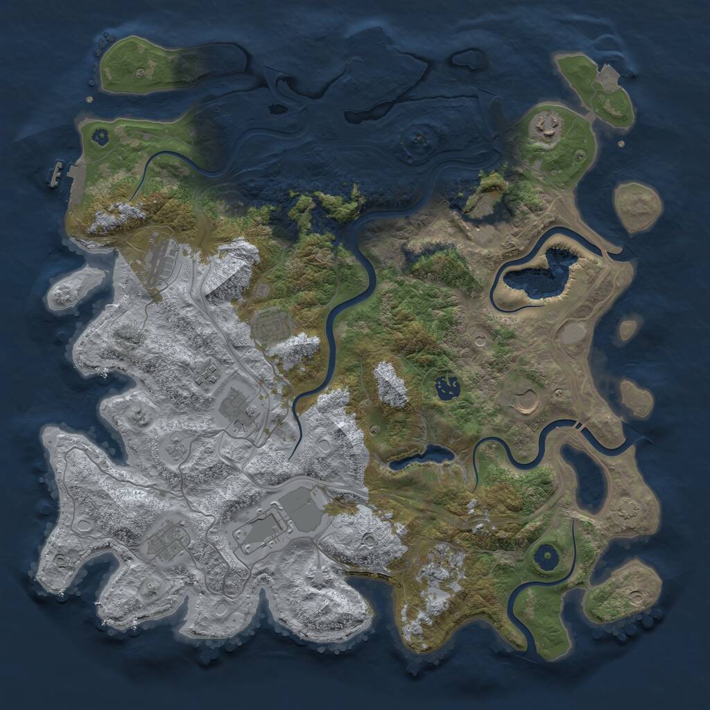 Rust Map: Procedural Map, Size: 4250, Seed: 1638472309, 17 Monuments