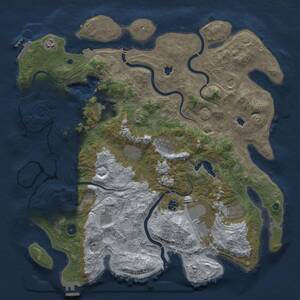 Thumbnail Rust Map: Procedural Map, Size: 4500, Seed: 1111031881, 16 Monuments