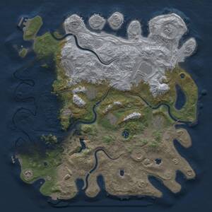 Thumbnail Rust Map: Procedural Map, Size: 4500, Seed: 1750158021, 17 Monuments