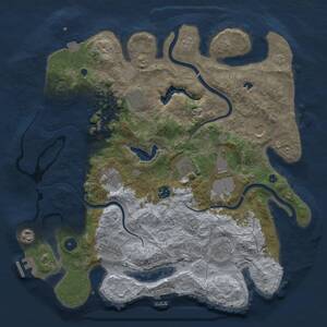 Thumbnail Rust Map: Procedural Map, Size: 4000, Seed: 202120082, 16 Monuments