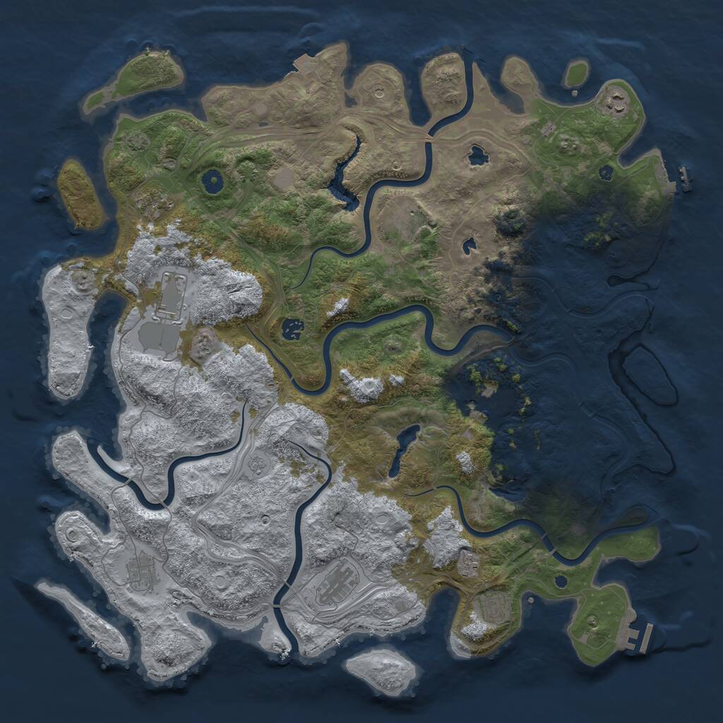 Rust Map: Procedural Map, Size: 4800, Seed: 484112637, 16 Monuments