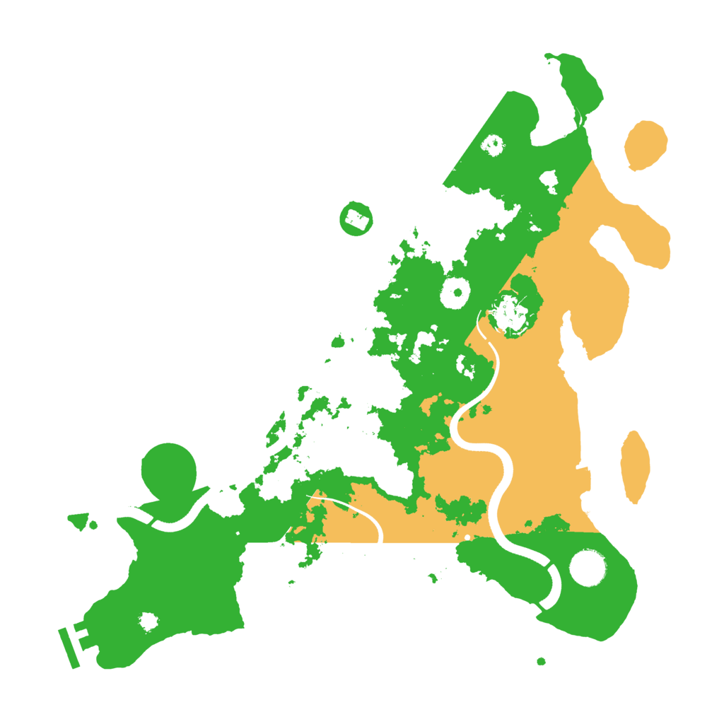 Biome Rust Map: Procedural Map, Size: 3500, Seed: 80725