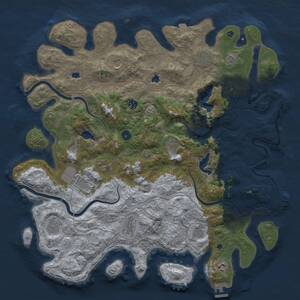 Thumbnail Rust Map: Procedural Map, Size: 4700, Seed: 722606606, 17 Monuments