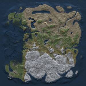 Thumbnail Rust Map: Procedural Map, Size: 4750, Seed: 6854123, 17 Monuments